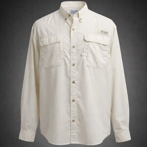 Columbia PFG Omni-Shade Fishing Shirt White Vented Long Sleeve Men’s
XL